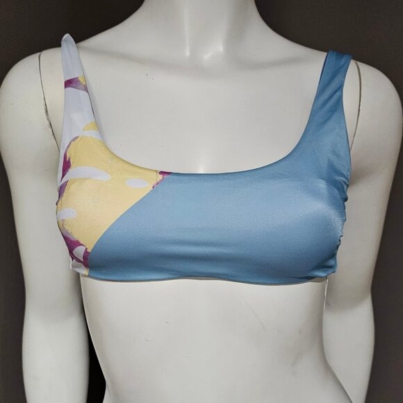 Roxy Pop Surf Bralette Sporty Reversible Bikini Top - Picture 2 of 11